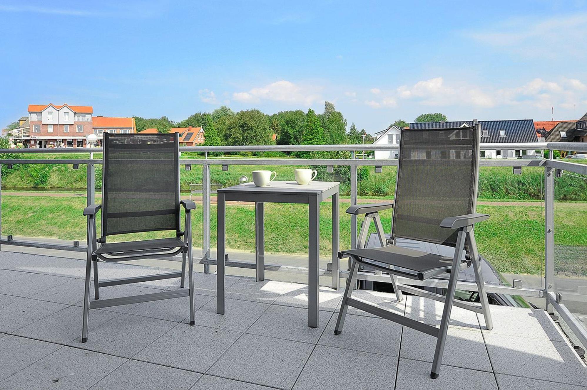 Besondere Aussicht - Ferienwohnung Deichblick Bensersiel Buitenkant foto